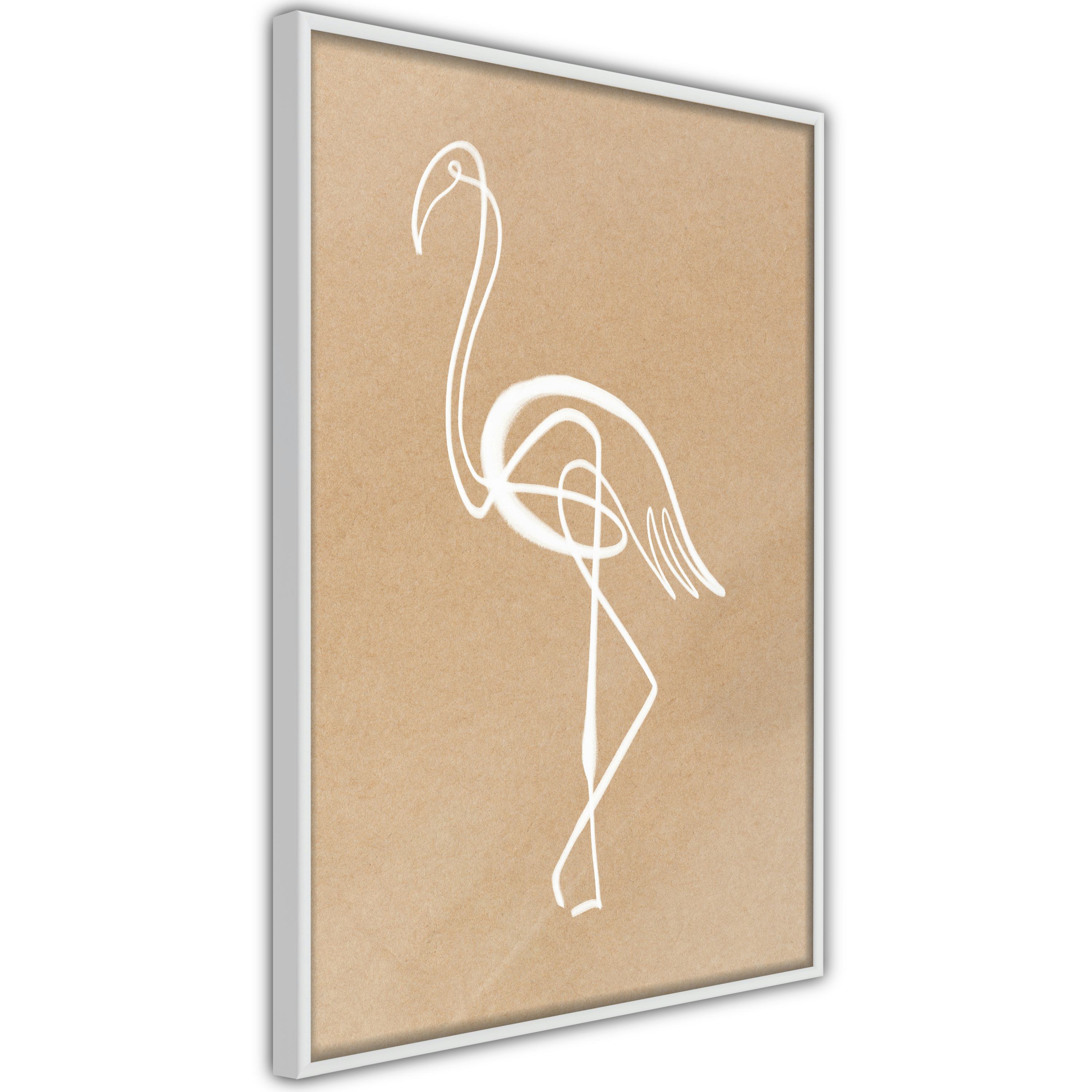 Poster Artgeist Affisch White Flamingo
