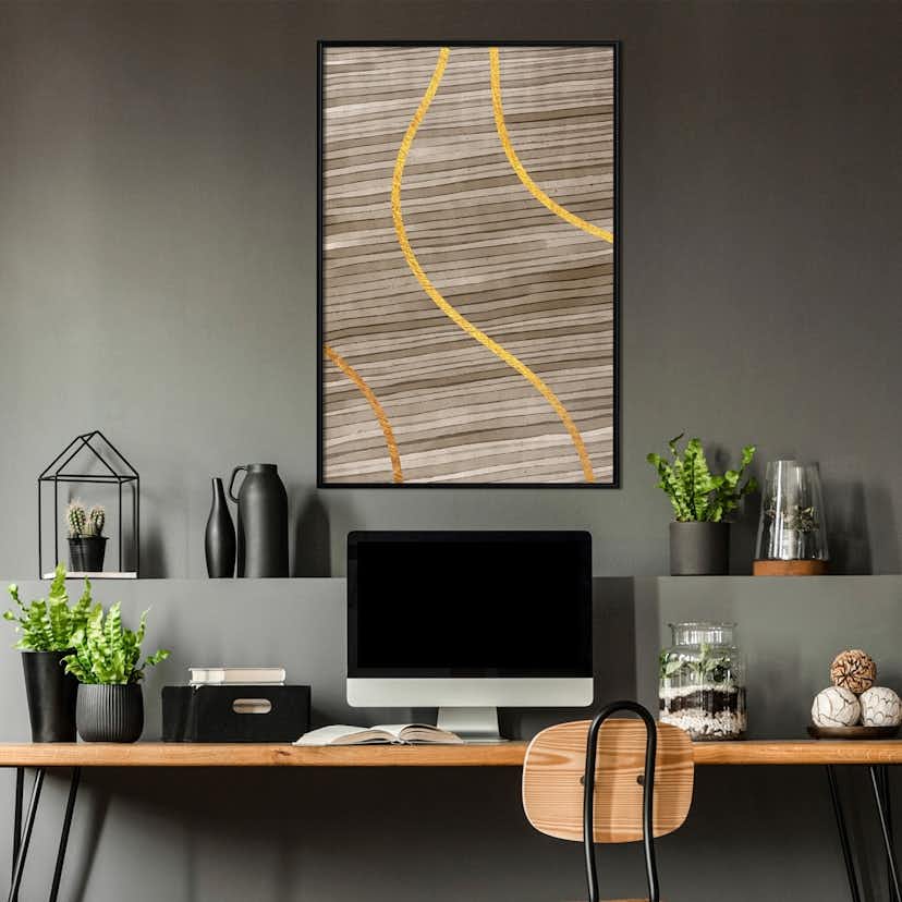 Poster Artgeist Affisch Watercolour and Gold