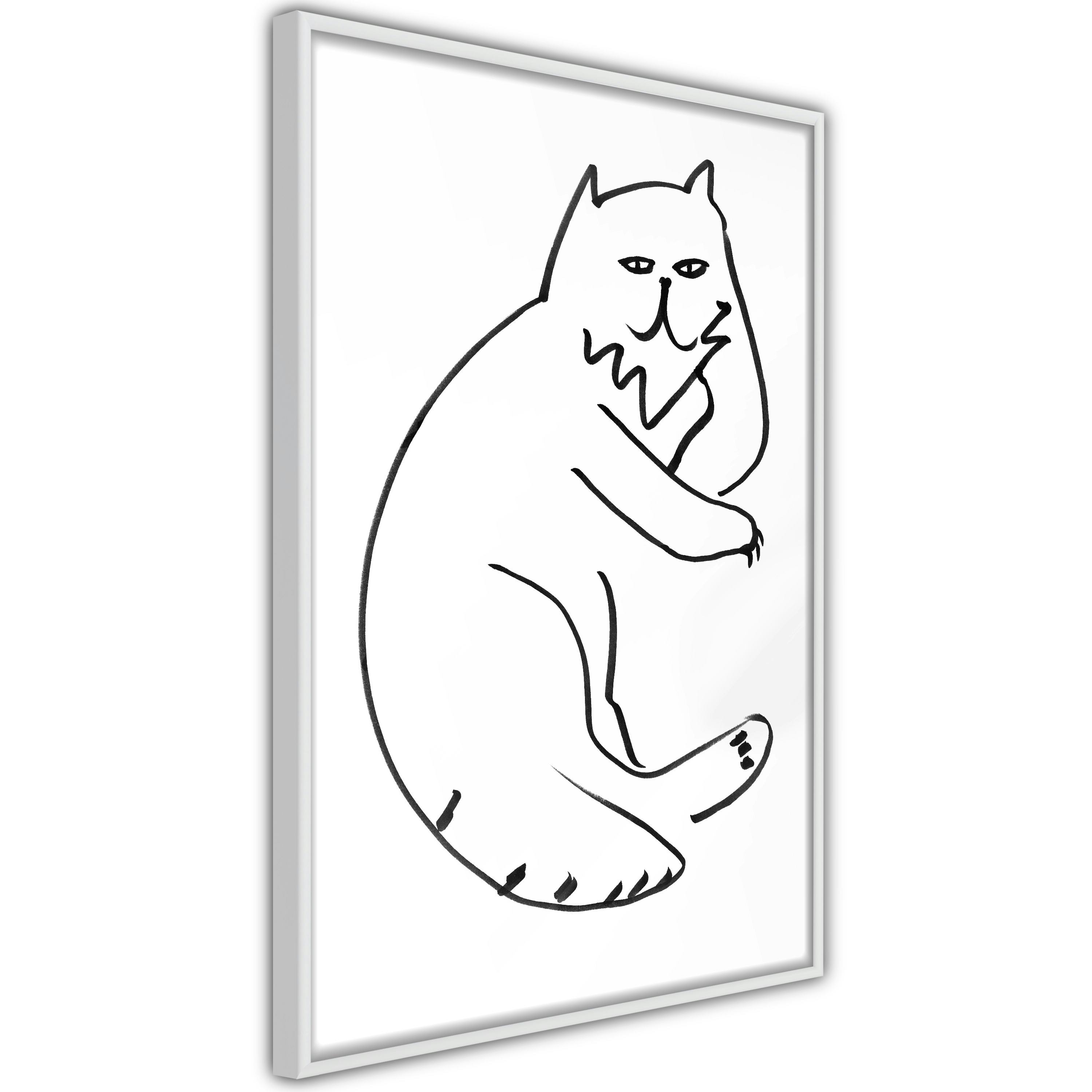 Poster Artgeist Affisch Cat Relaxing