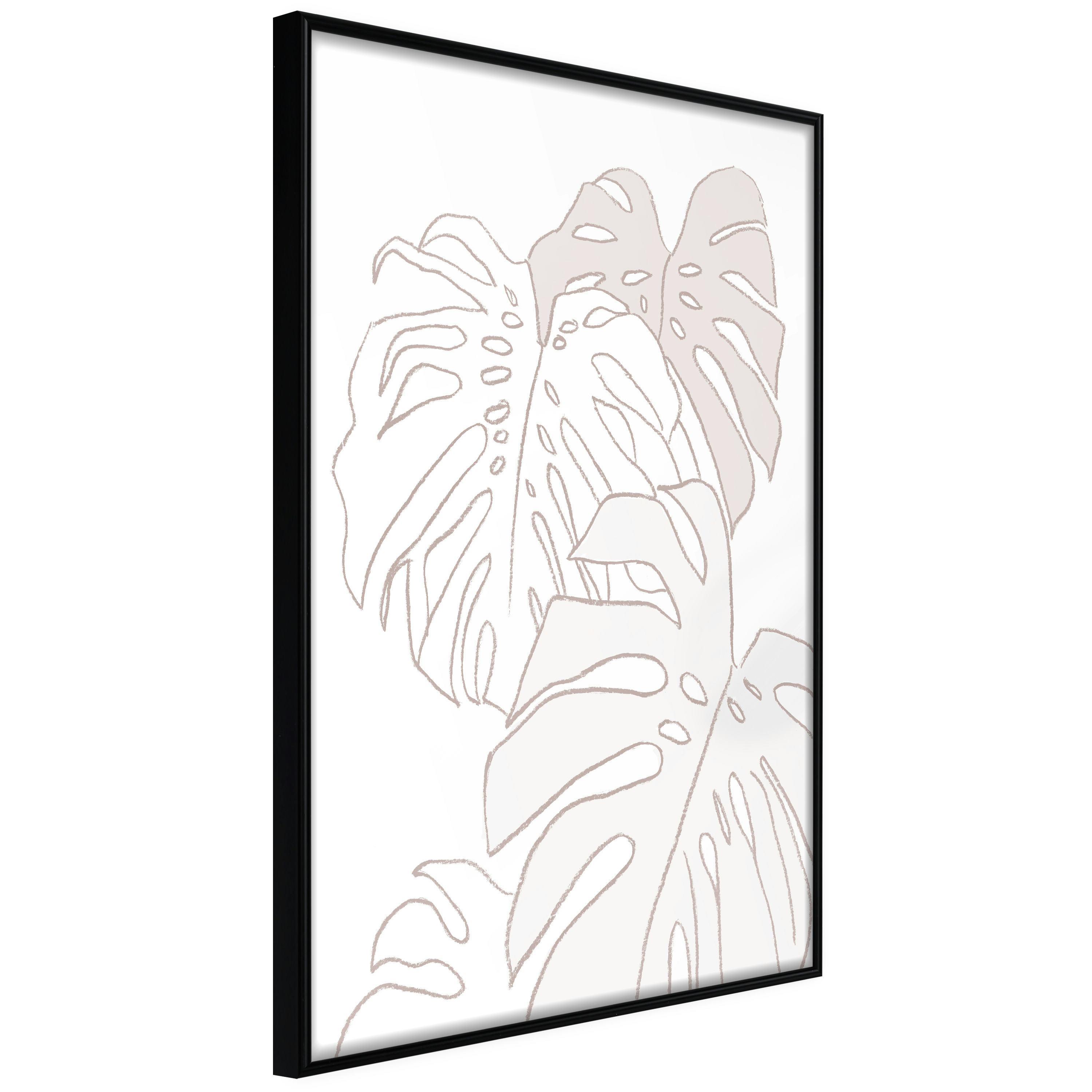 Poster Artgeist Affisch Cream Monstera