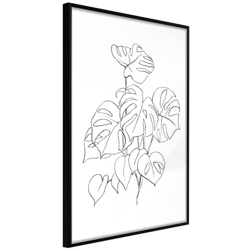 Poster Artgeist Affisch Monochrome Monstera
