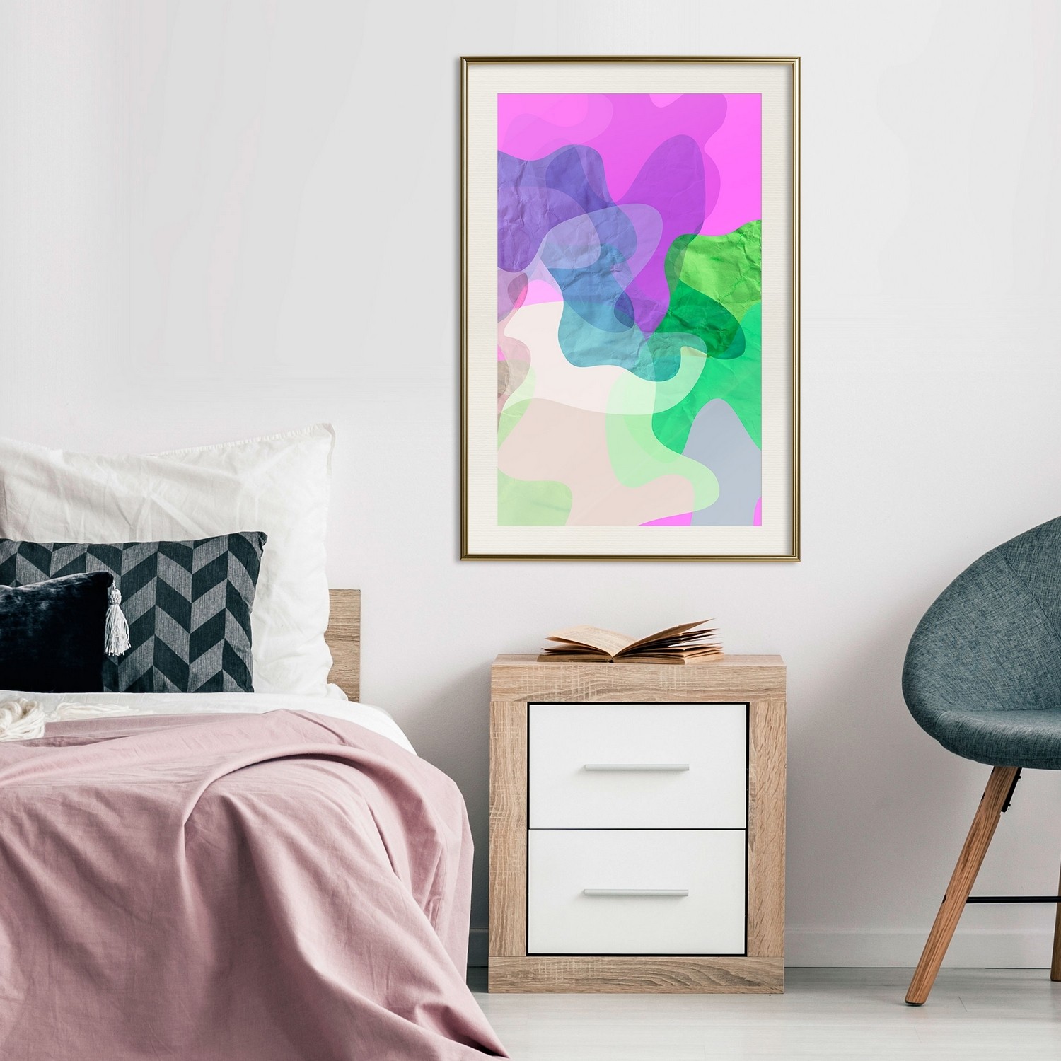 Poster Artgeist Affisch Pastel Butterflies