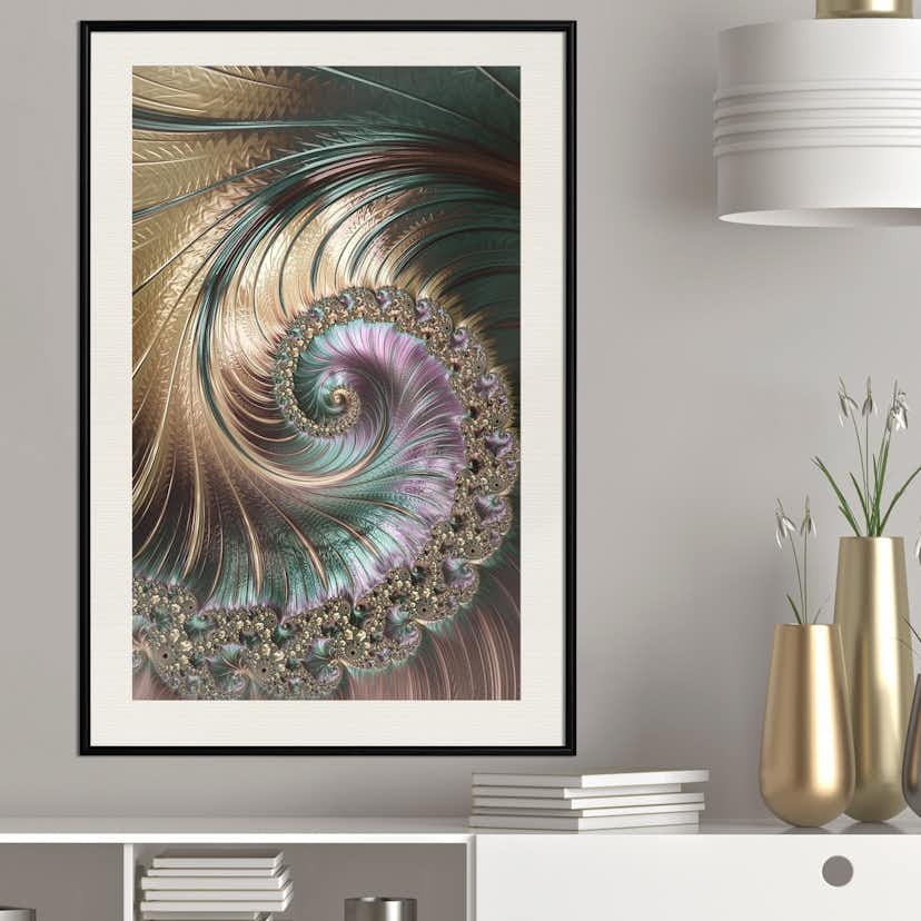 Poster Artgeist Affisch Fractal Swirl