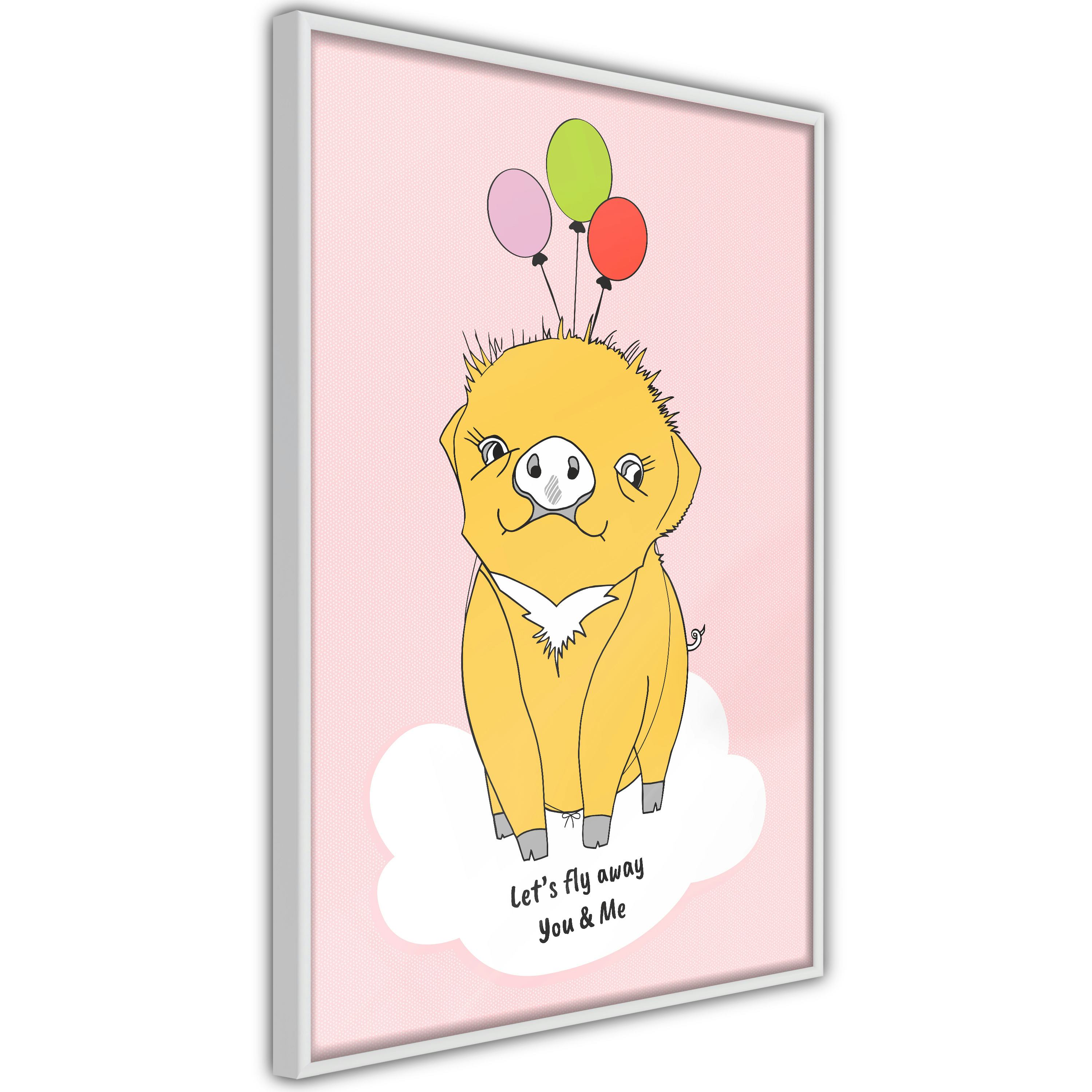 Poster Artgeist Affisch Soaring Pig