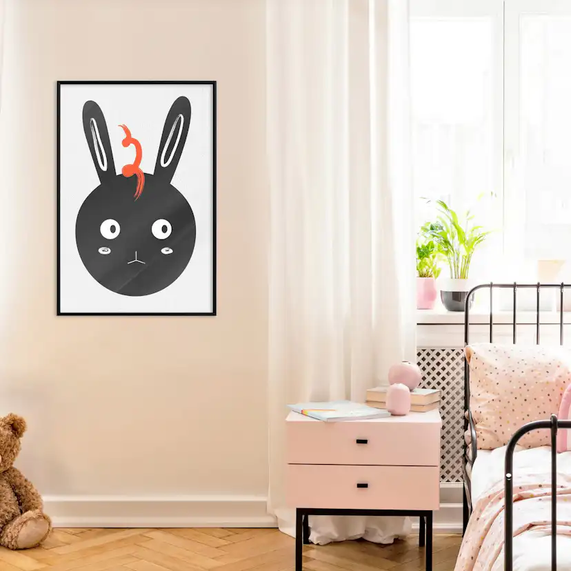 Poster Artgeist Affisch Rabbit Sees Everything