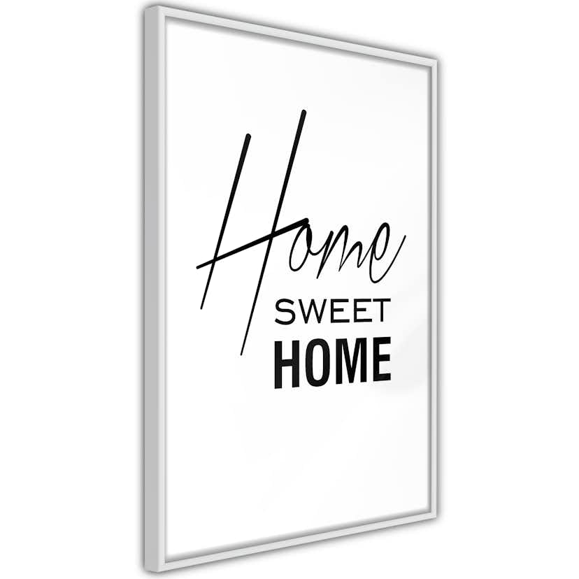 Poster Artgeist Affisch Black and White Home Sweet Home