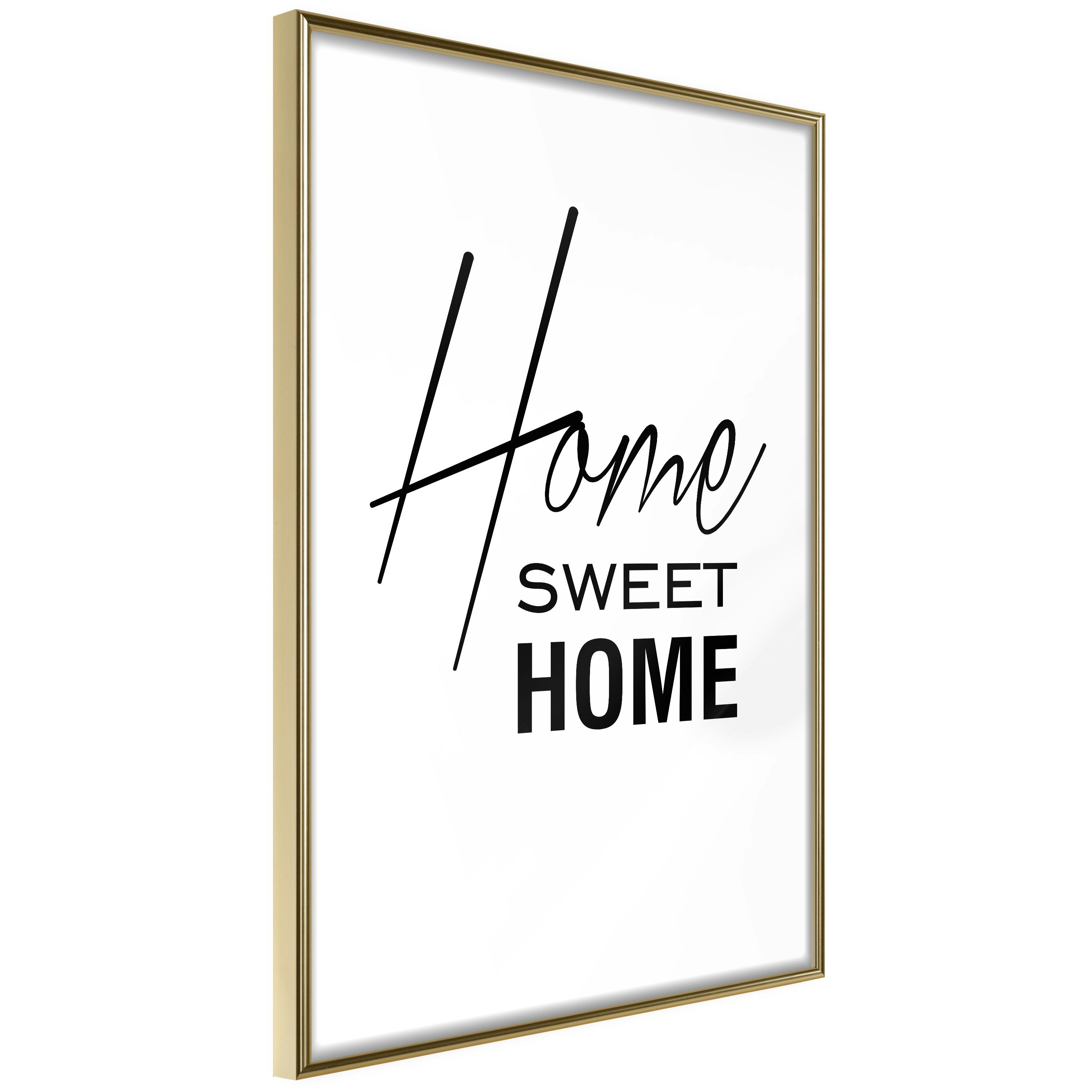 Poster Artgeist Affisch Black and White Home Sweet Home