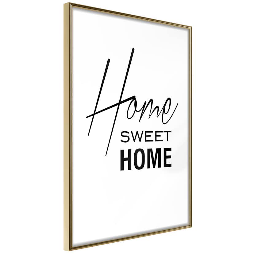 Poster Artgeist Affisch Black and White Home Sweet Home