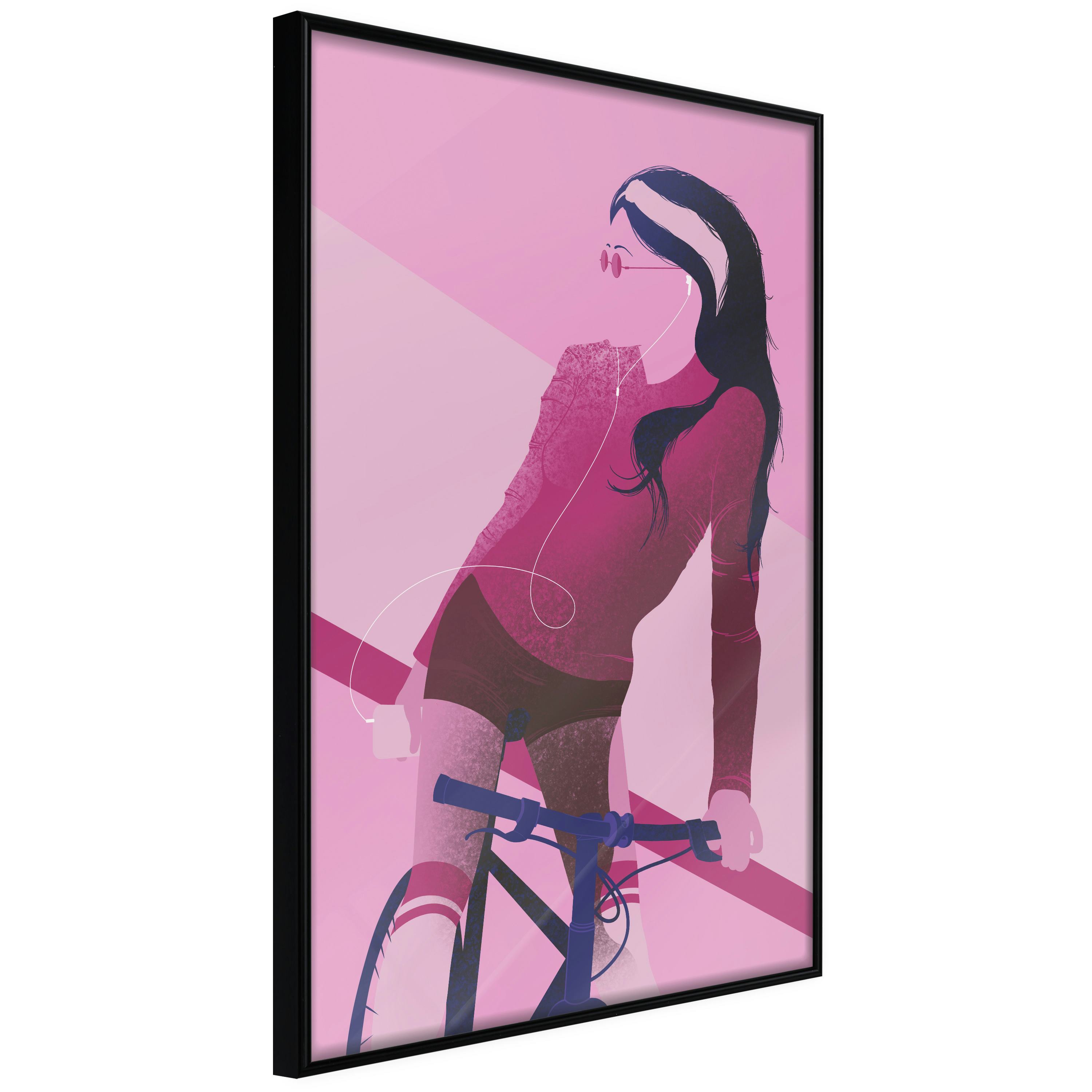 Poster Artgeist Affisch Woman on Bicycle
