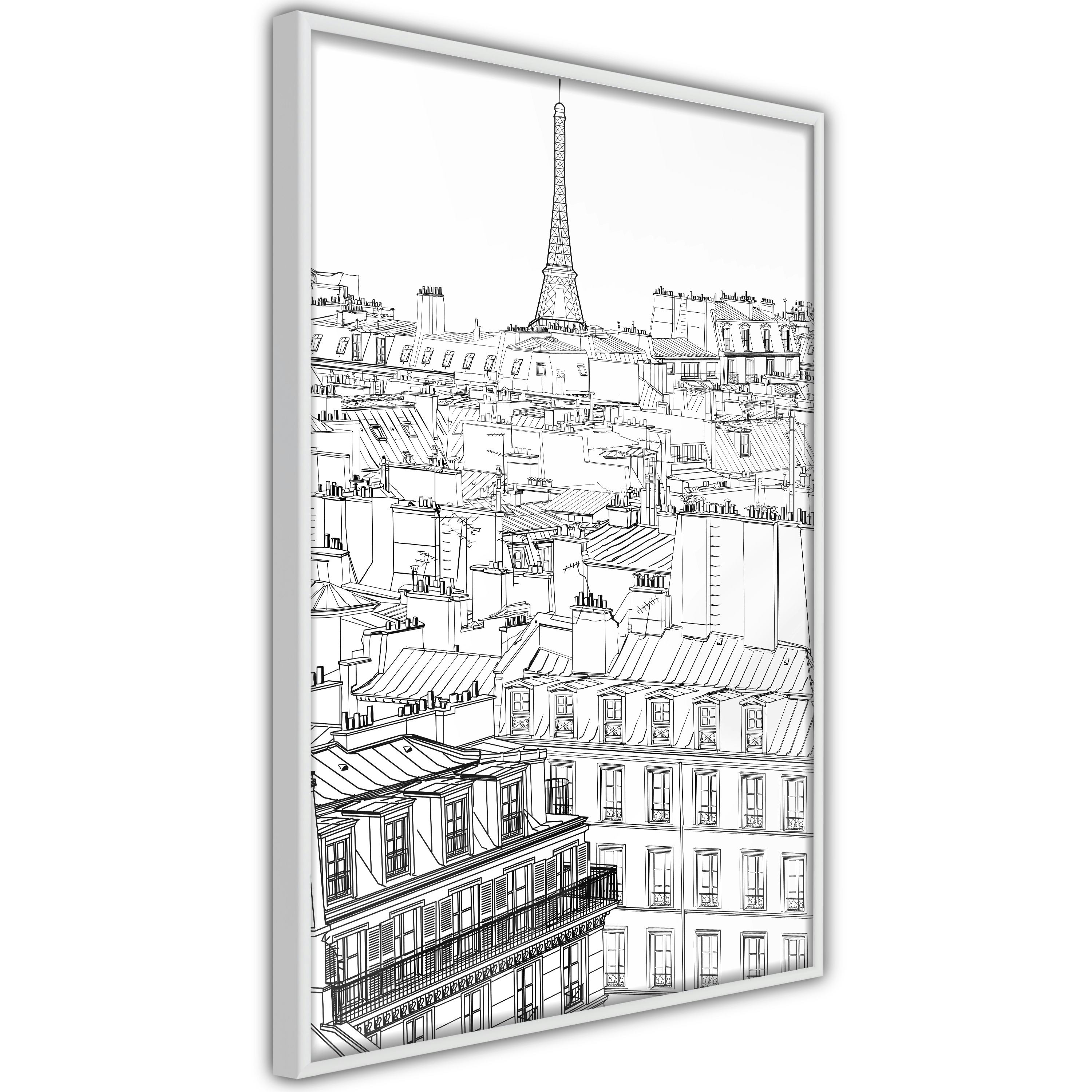 Poster Artgeist Affisch Sketch of Paris