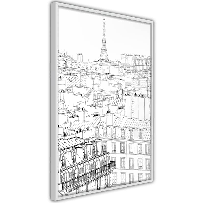 Poster Artgeist Affisch Sketch of Paris
