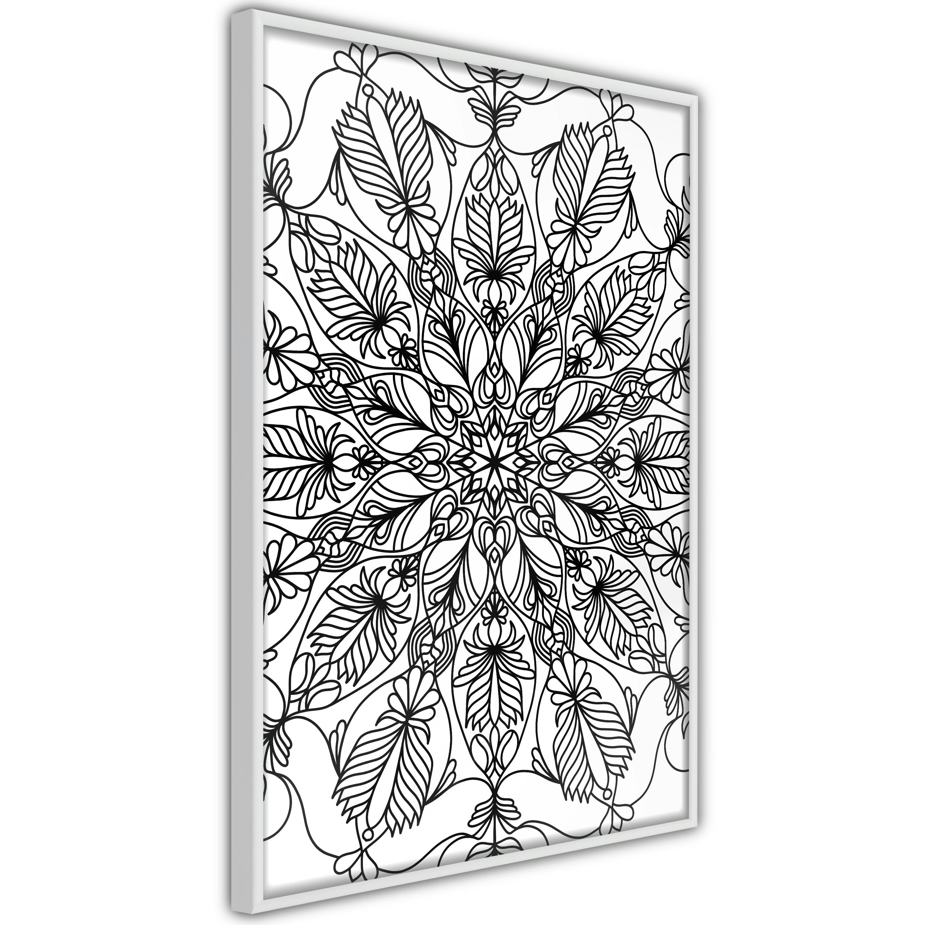 Poster Artgeist Affisch Black Mandala
