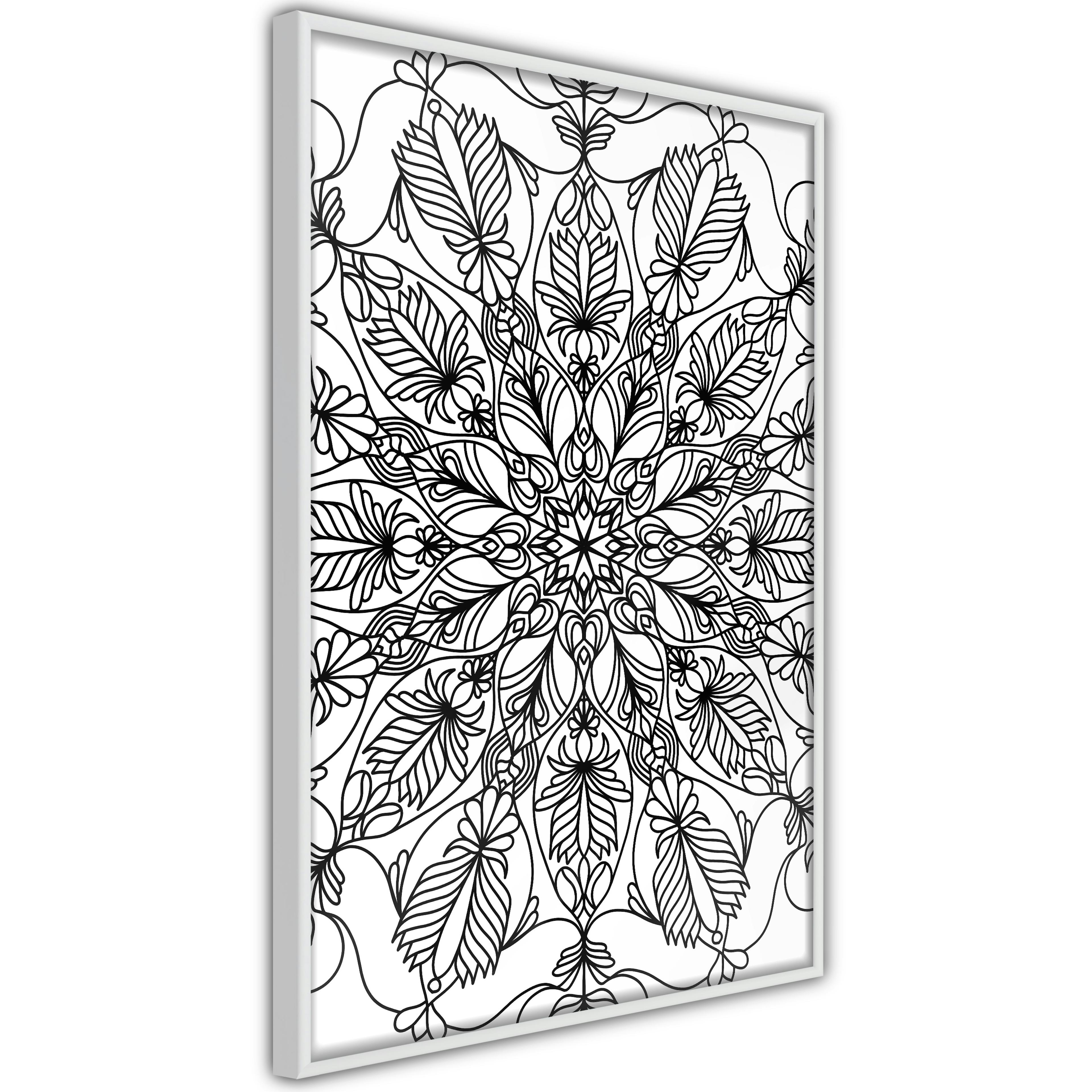 Poster Artgeist Affisch Black Mandala