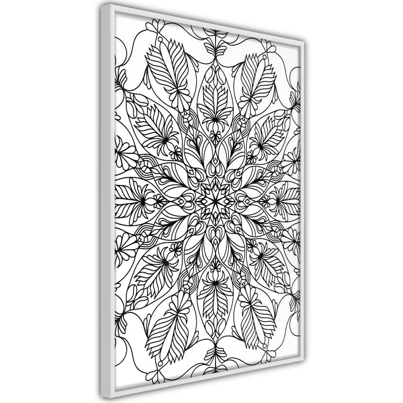 Poster Artgeist Affisch Black Mandala