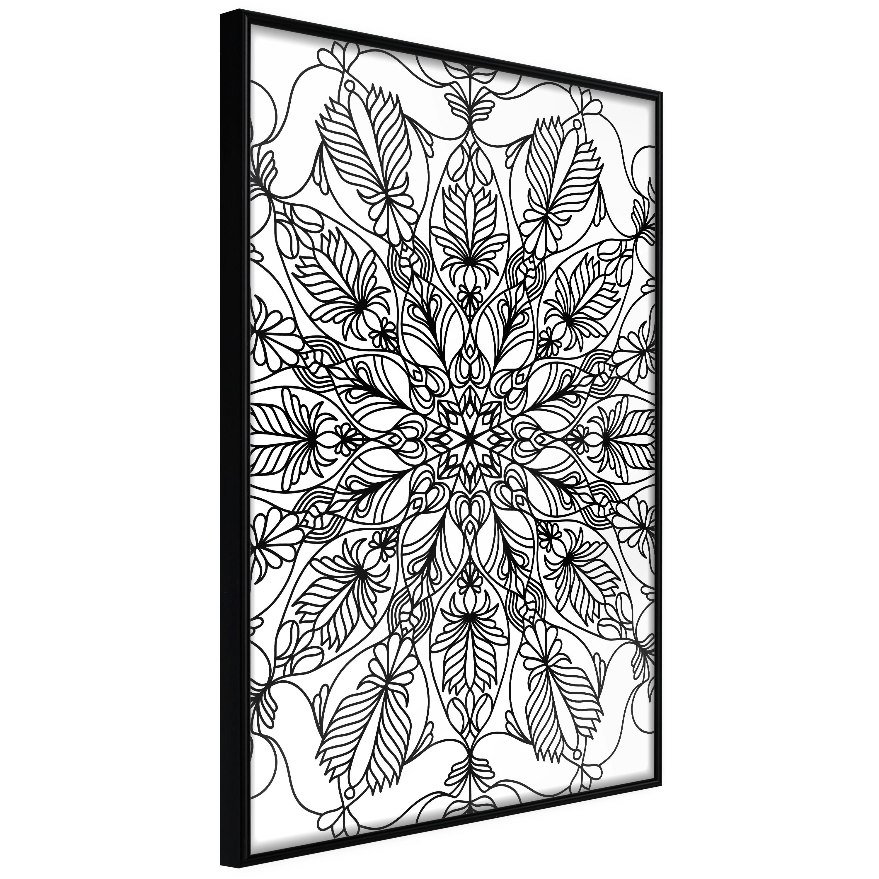 Poster Artgeist Affisch Black Mandala