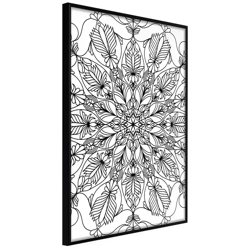 Poster Artgeist Affisch Black Mandala