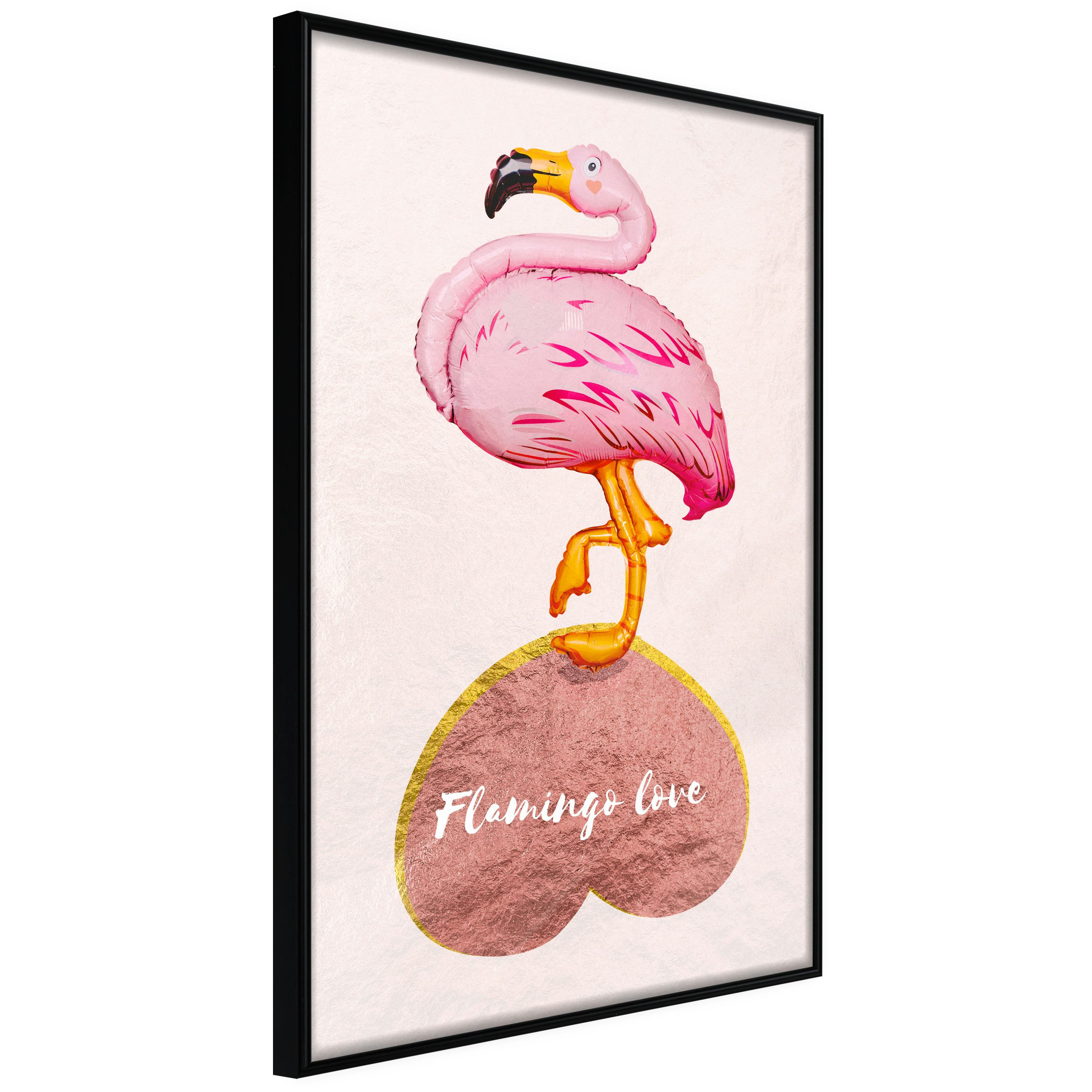 Poster Artgeist Affisch Flamingo in Love