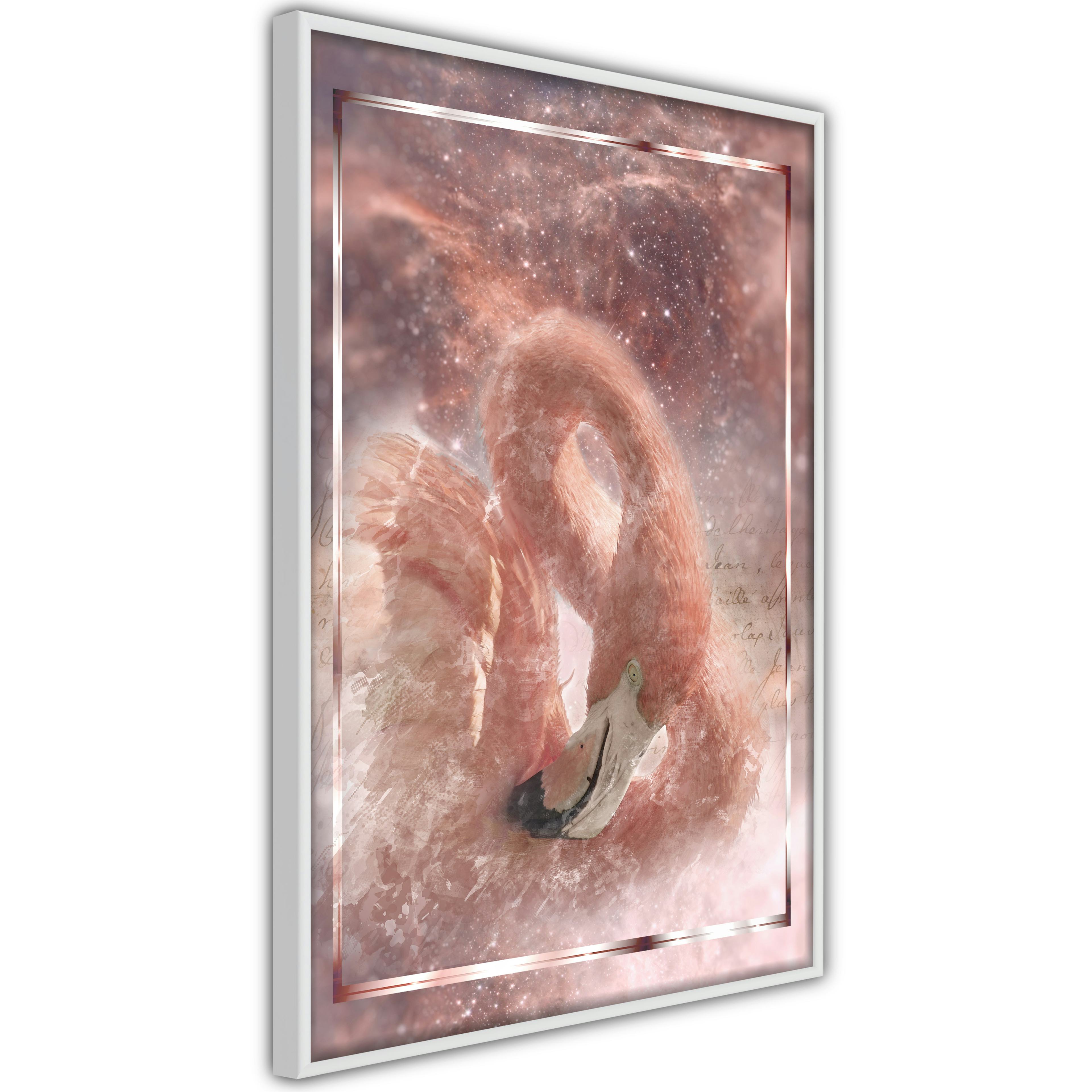 Poster Artgeist Affisch Space Flamingo