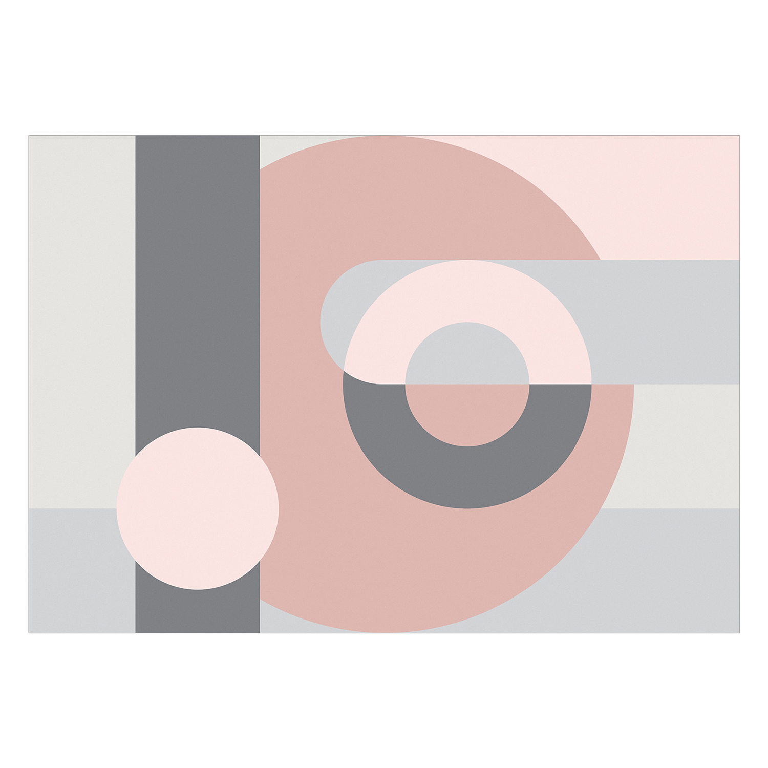 Fototapet Arkiio Geometric Wreath Rosa