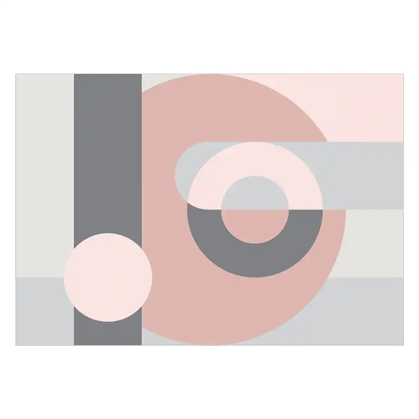 Fototapet Arkiio Geometric Wreath Rosa