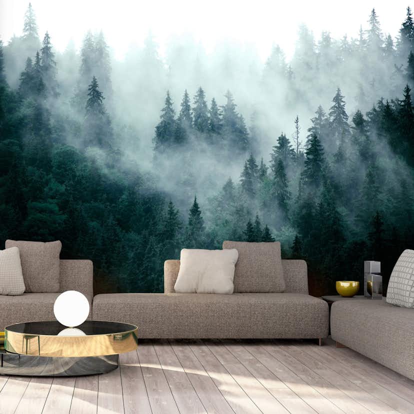 Fototapet Arkiio Mountain Forest (dark Green)