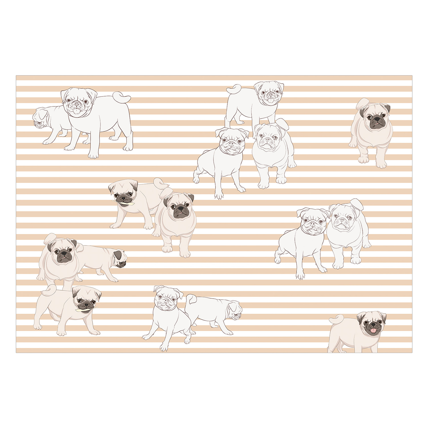 Fototapet Arkiio Playful Dogs