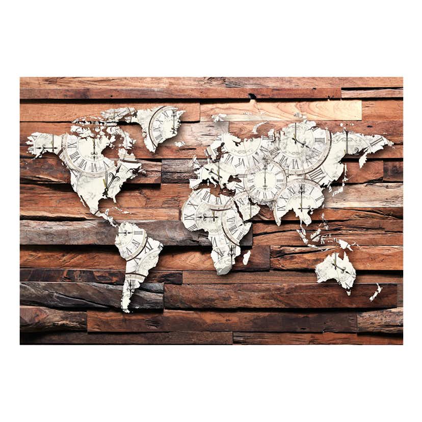 Fototapet Arkiio Map On Wood