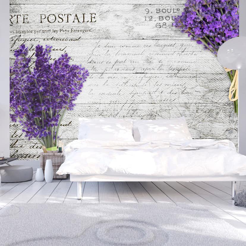 Fototapet Arkiio Självhäftande Lavender Postcard