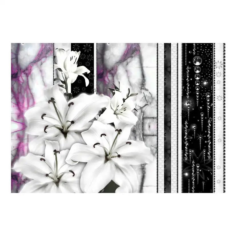 Fototapet Arkiio Crying Lilies On Purple Marble