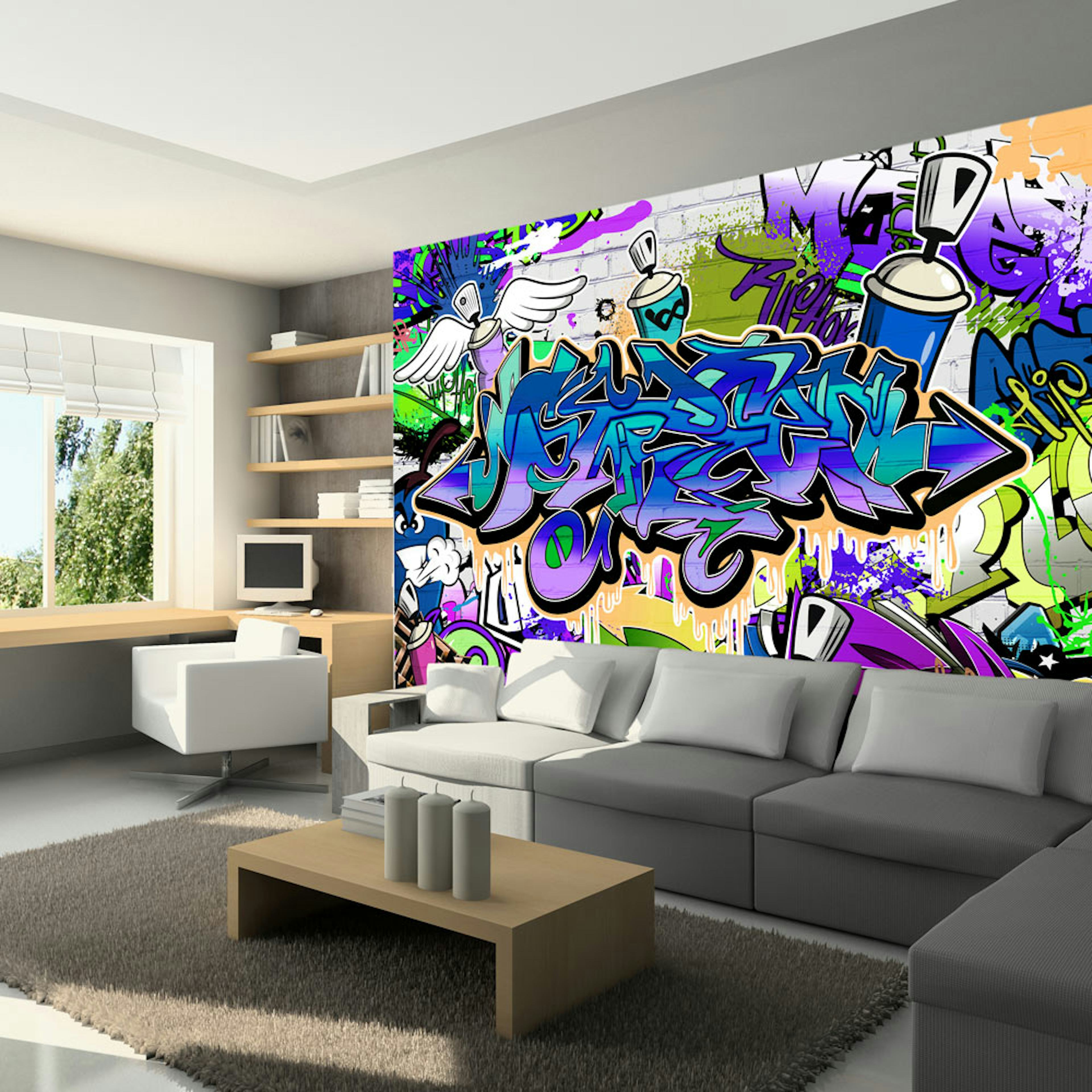 Fototapet Arkiio Graffiti: Violet Theme
