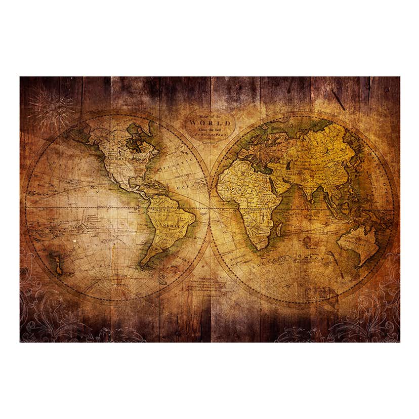 Fototapet Arkiio World On Old Map