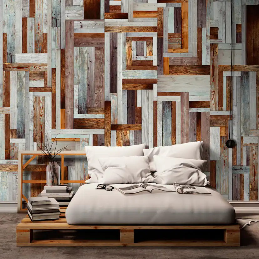 Fototapet Arkiio Labyrinth of wooden planks 50x1000 cm