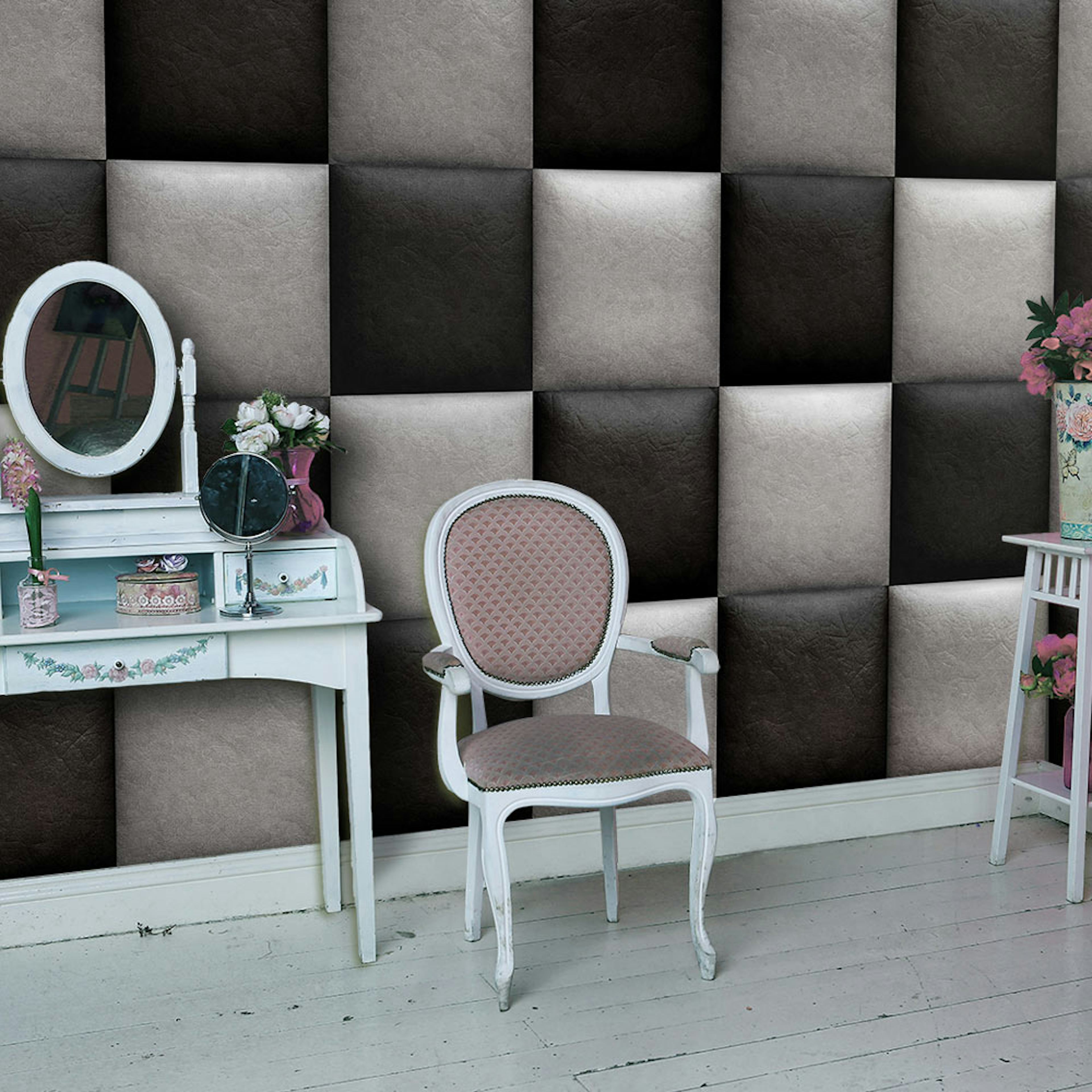 Fototapet Arkiio Leather chessboard 50x1000 cm