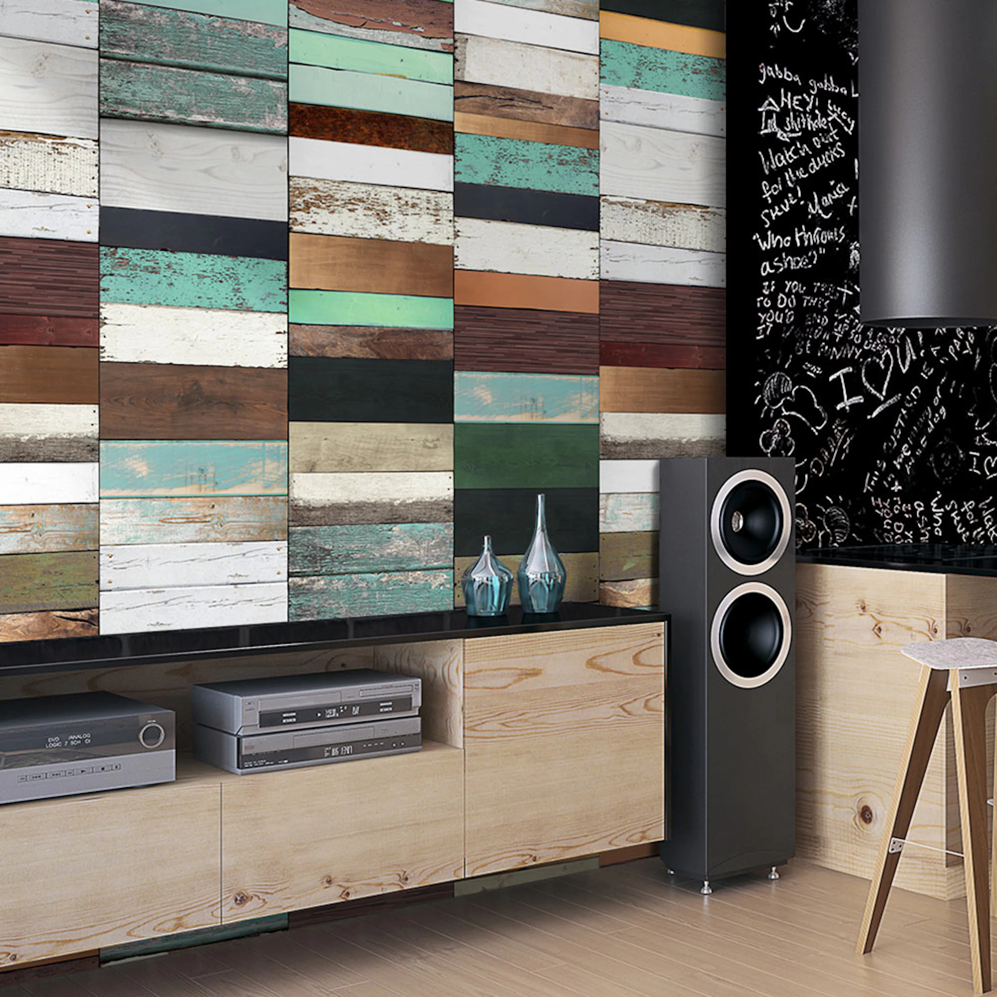 Fototapet Arkiio Wooden structure 50x1000 cm