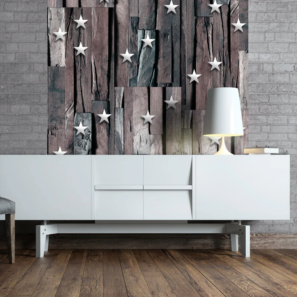 Fototapet Arkiio Stars on Wood 50x1000 cm