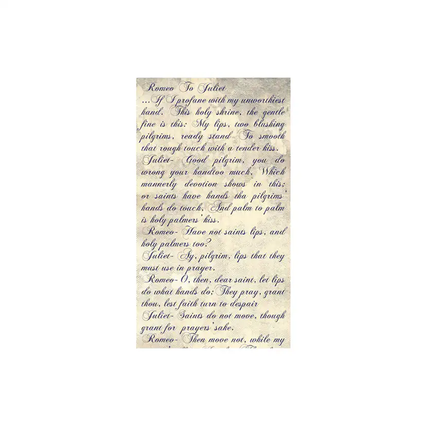 Fototapet Arkiio Verses of Love Romeo & Juliet 50x1000 cm