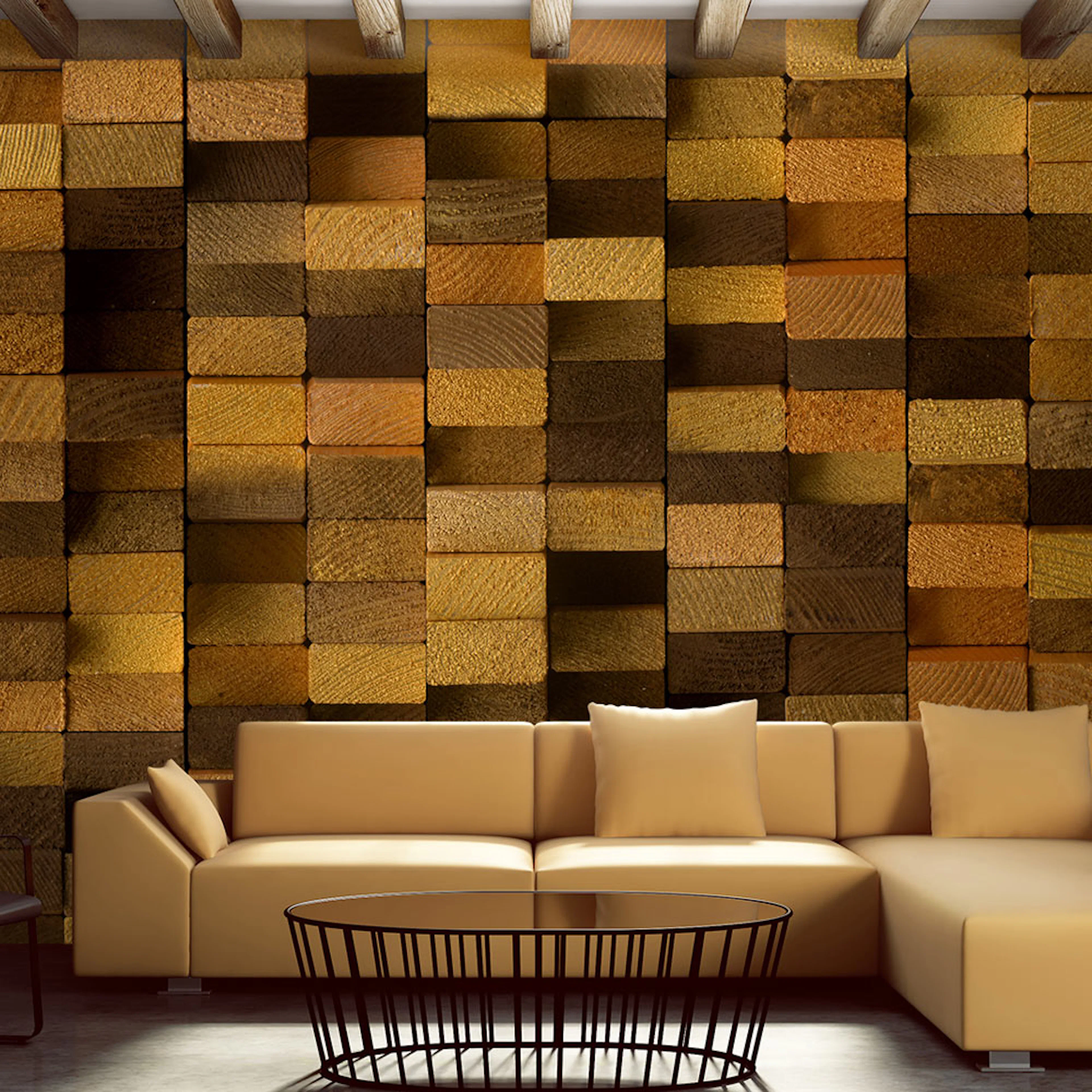Fototapet Arkiio Wooden Wall 50x1000 cm