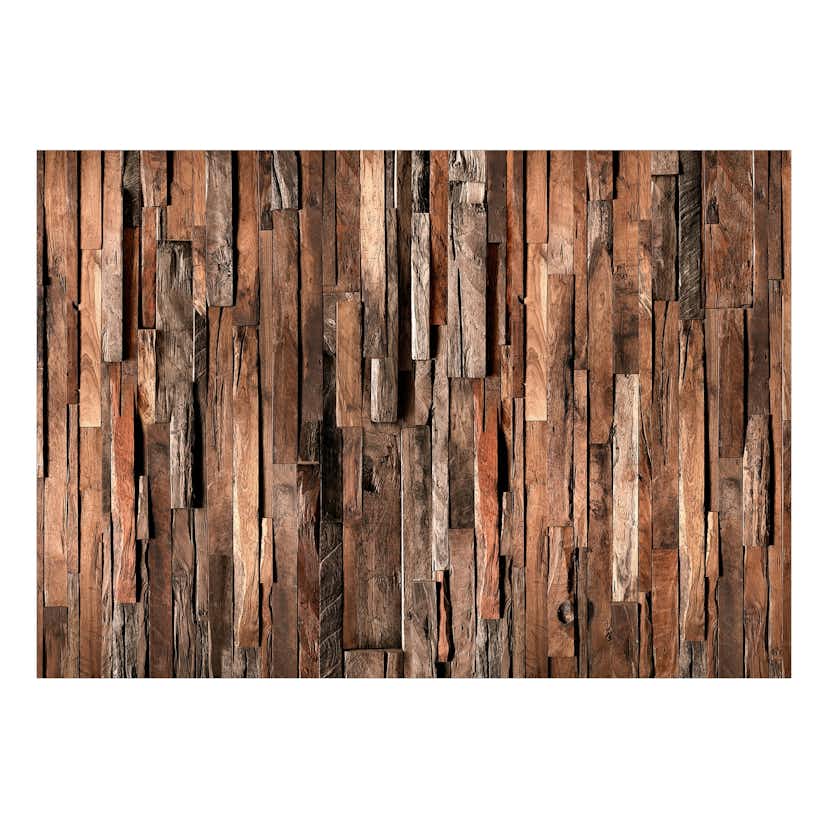 Fototapet Arkiio Självhäftande Wooden Curtain Brown
