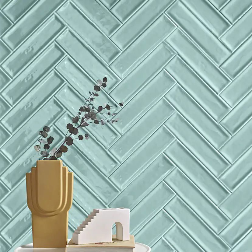 Kakel Tenfors Jewell Sky Blank 7,5x30 cm