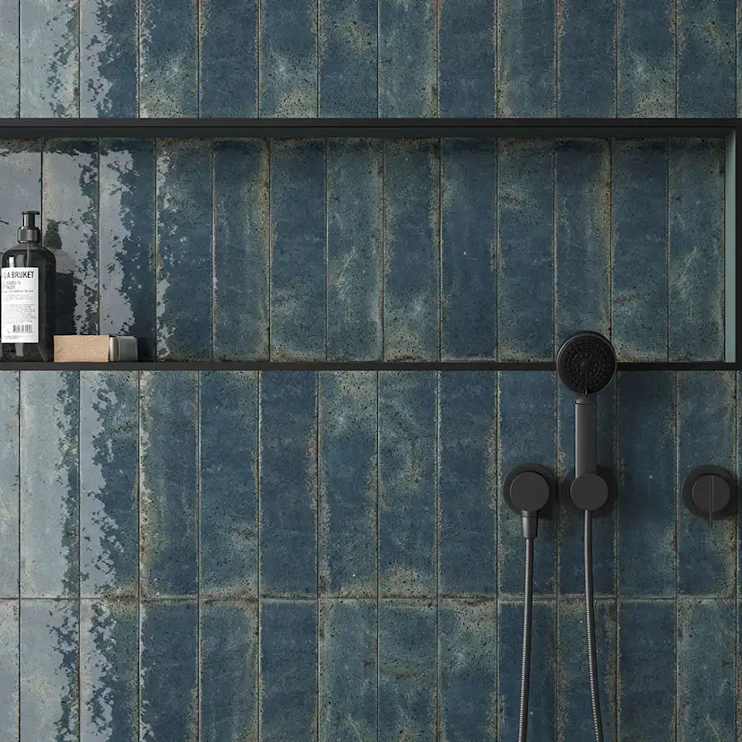 Kakel Tenfors Vibrant Blue Blank 7x28 cm