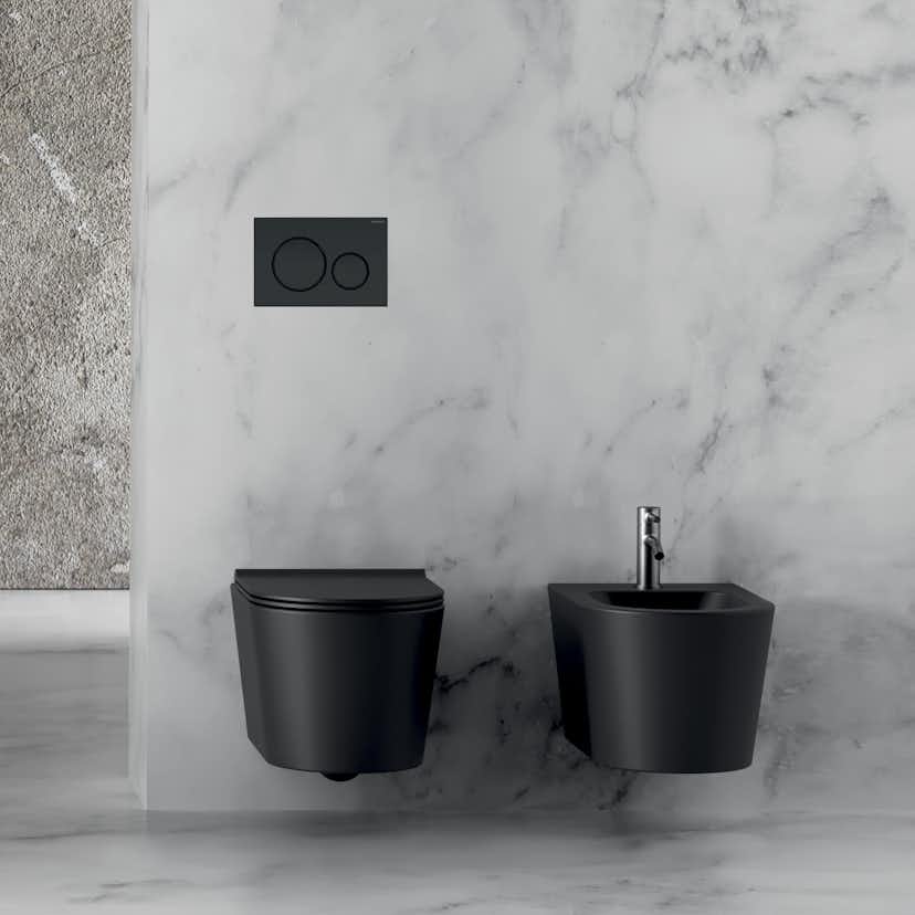 Toalettpaket LH Elba med WC-fixtur och Spolplatta