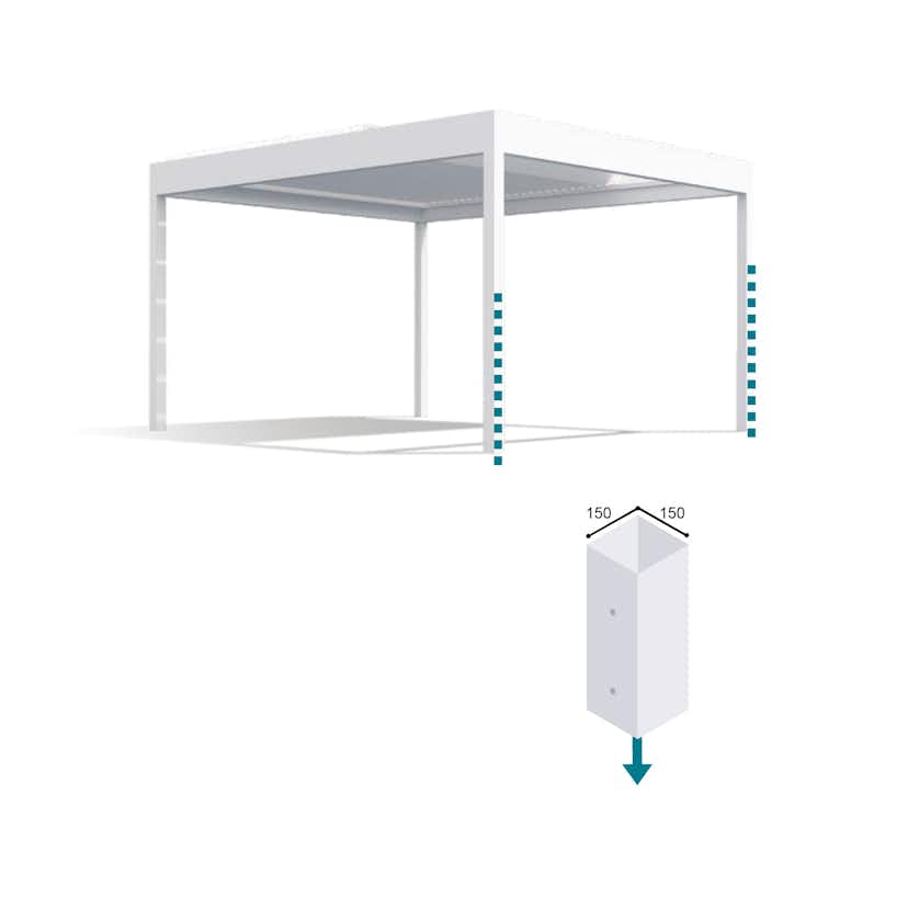 Aluminiumpergola Allvy Sunroom Oskura XL