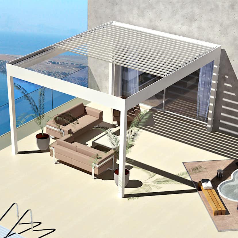 Aluminiumpergola Allvy Sunroom Oskura XL