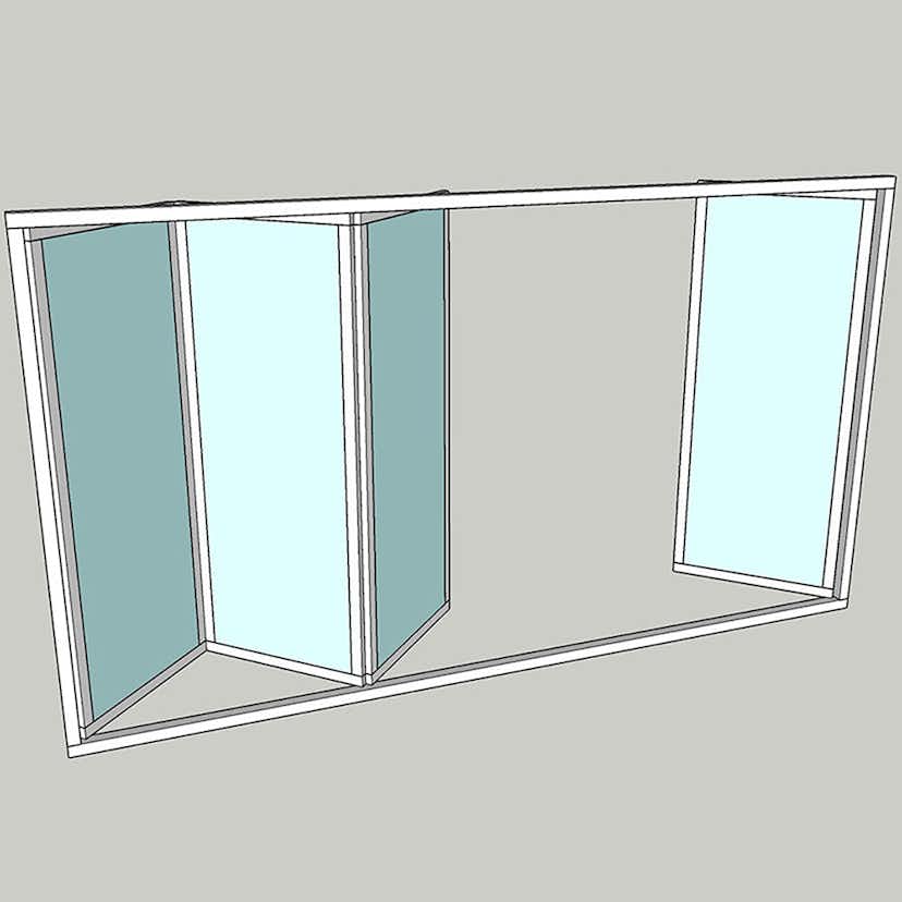 Vikparti Allvy Sunroom s75 3-Glas 4-Delad