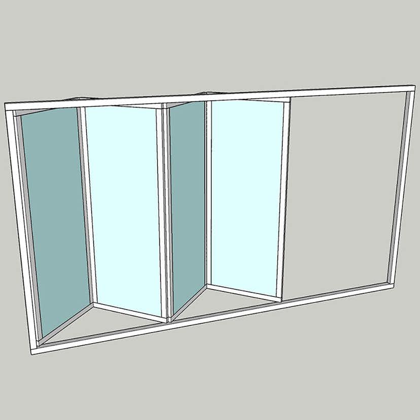 Vikparti Allvy Sunroom s75 3-Glas 4-Delad