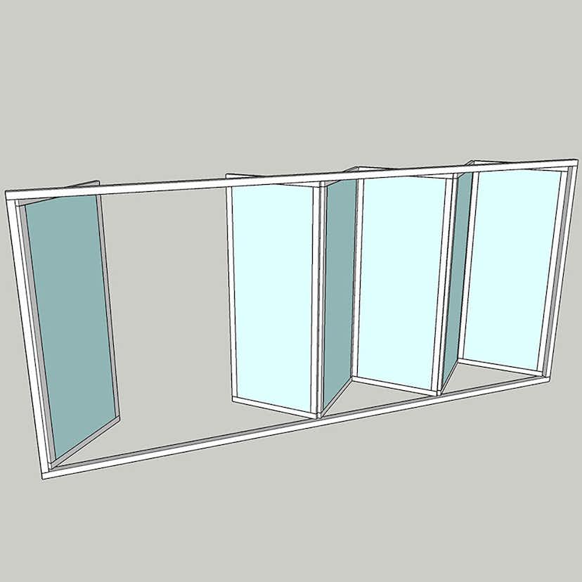 Vikparti Allvy Sunroom s75 3-Glas 6-Delad