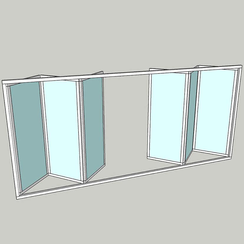 Vikparti Allvy Sunroom s75 3-Glas 6-Delad