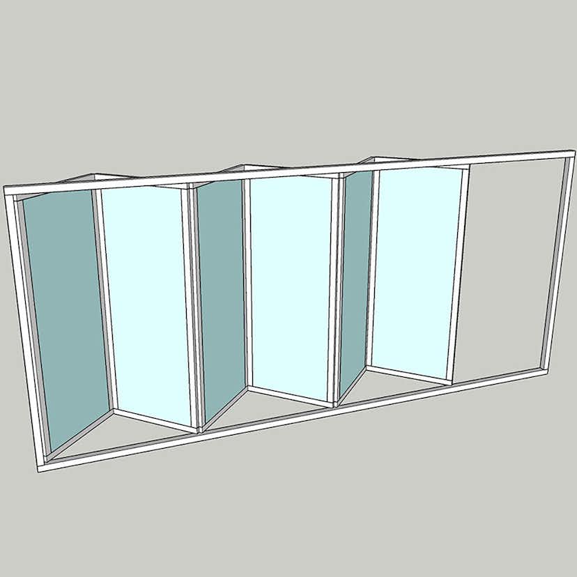 Vikparti Allvy Sunroom s75 3-Glas 6-Delad