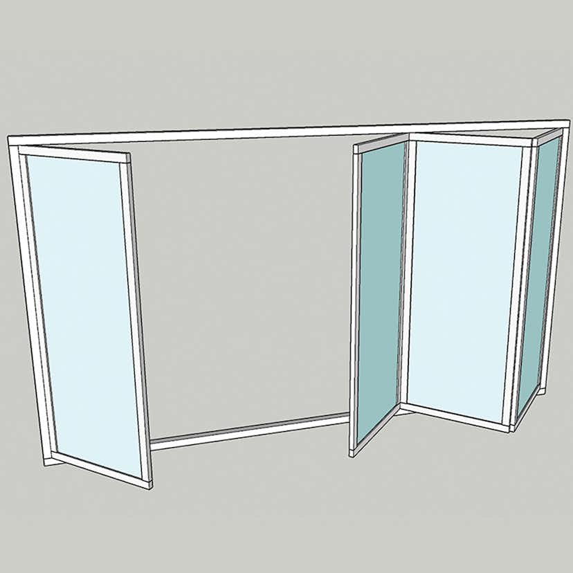 Vikparti Allvy Sunroom s75 3-Glas 4-Delad