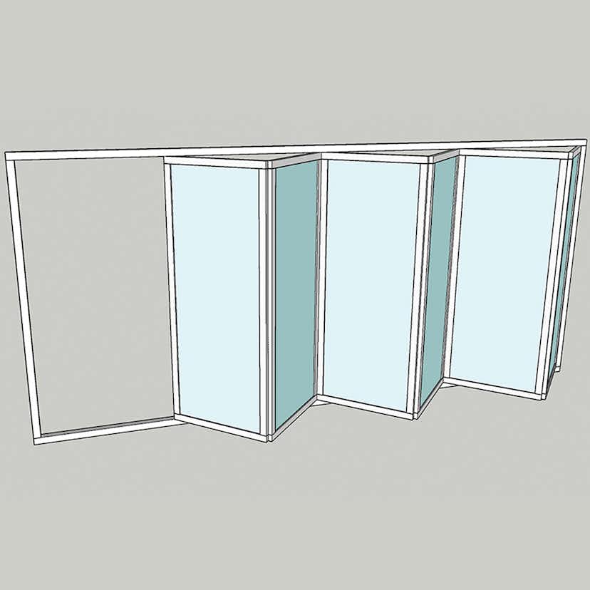 Vikparti Allvy Sunroom s75 3-Glas 6-Delad